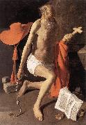 LA TOUR, Georges de Penitent St Jerome painting